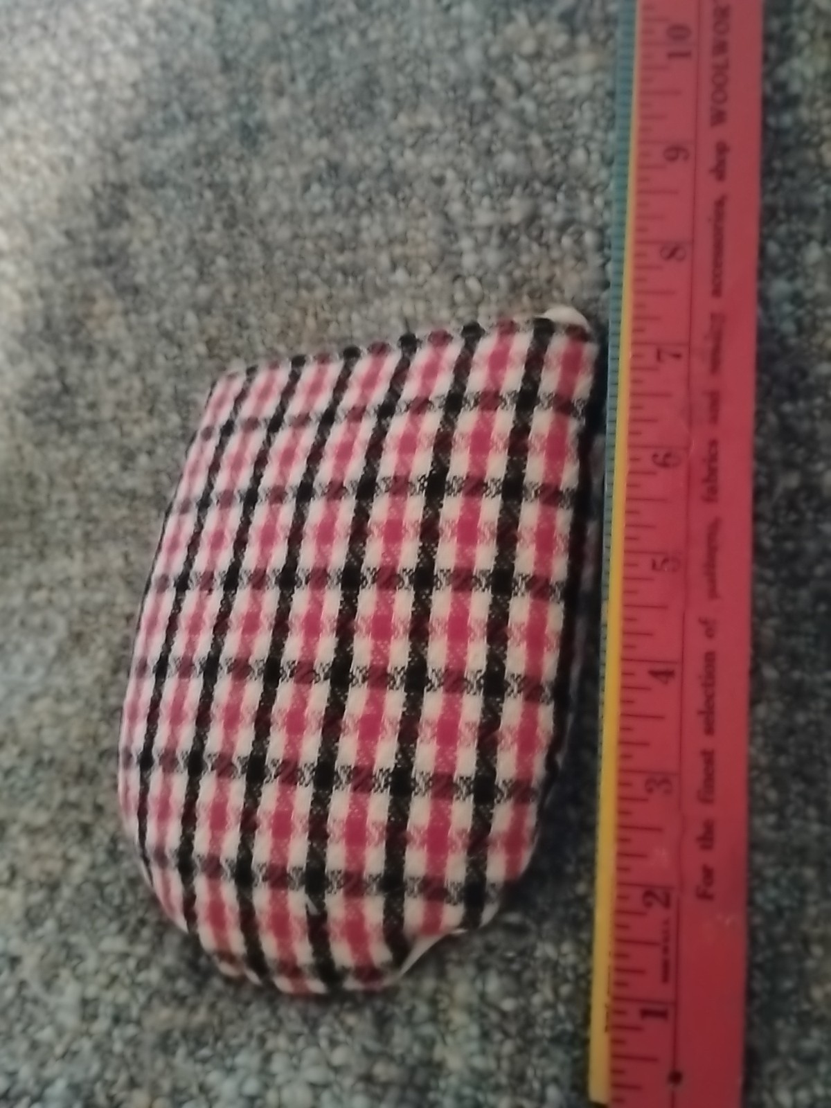 Vintage Dritz Dressmaker's Ham Red Blue Plaid Wool Tailor's Pressing Ham