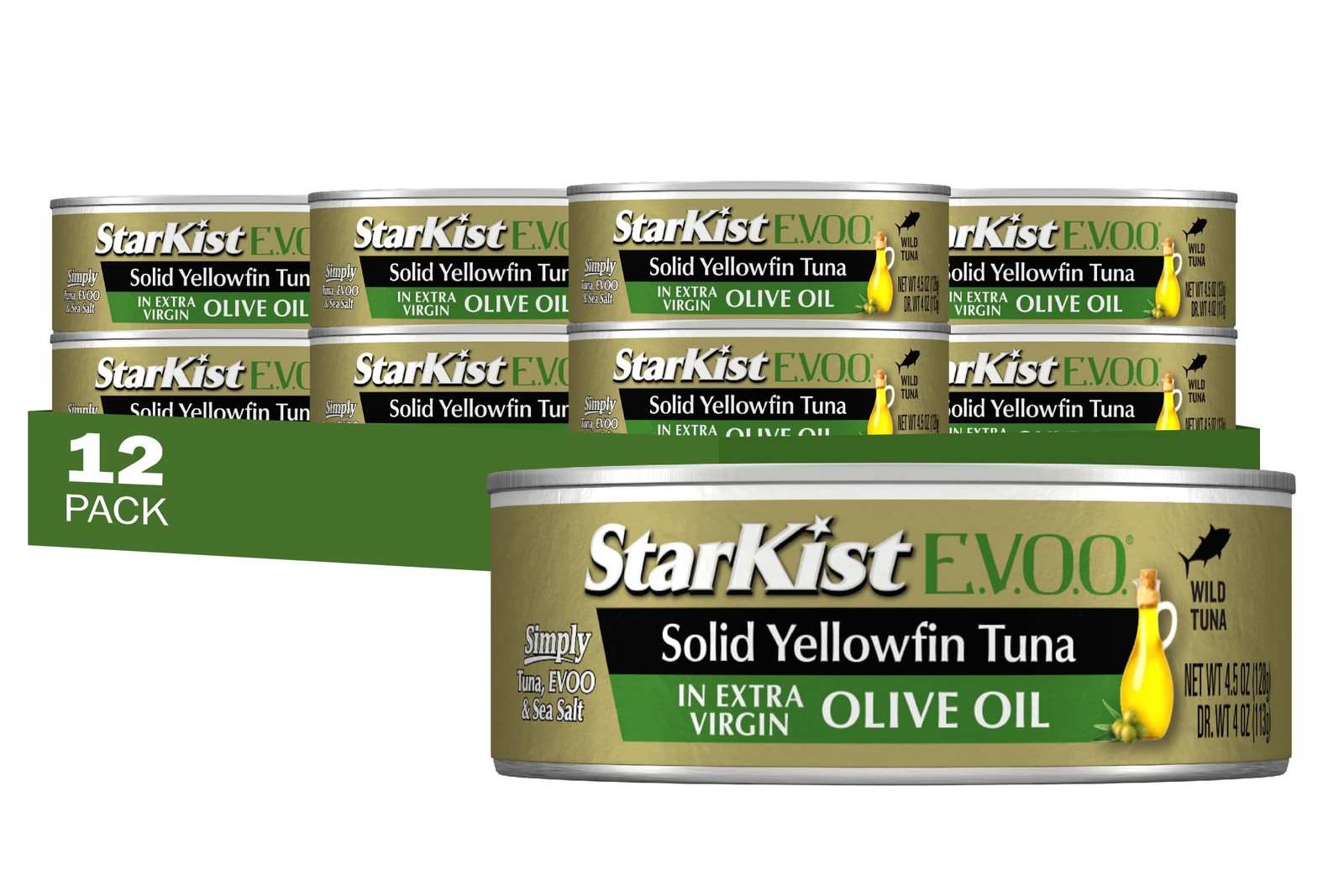 StarKist E.V.O.O. Solid Yellowfin/light Tuna in Extra Virgin Olive Oil - 4.5...