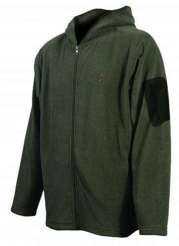 Browning Men's Hooded Fleece Jacket w/ Sleeve Pocket Mens  BRI0028 LODEN