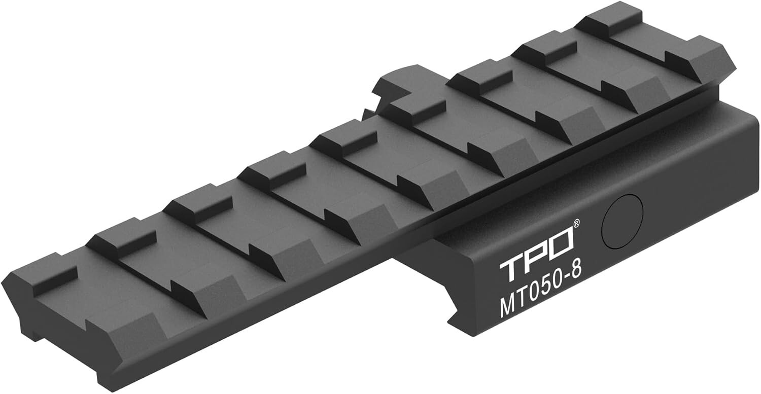 8 Slots 3.4 inches Riser Mount See Through Extended Flat Top Picatinny Rail