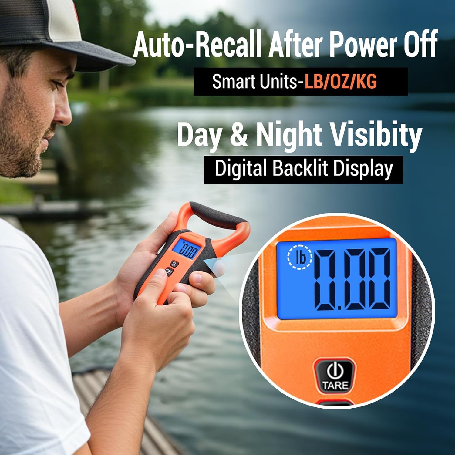 Fish Scale Digital Waterproof Floating with Carry Case Fishing Weighing Scale wi