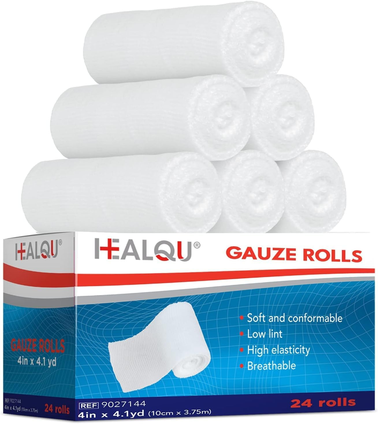Rollos de gasa premium 4 x 4 yardas 24 rollos envueltos individualmente