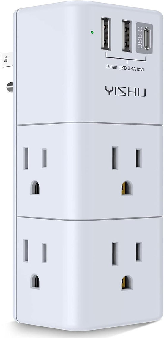 YISHU AHR-503 Surge Protector with Rotating Plug