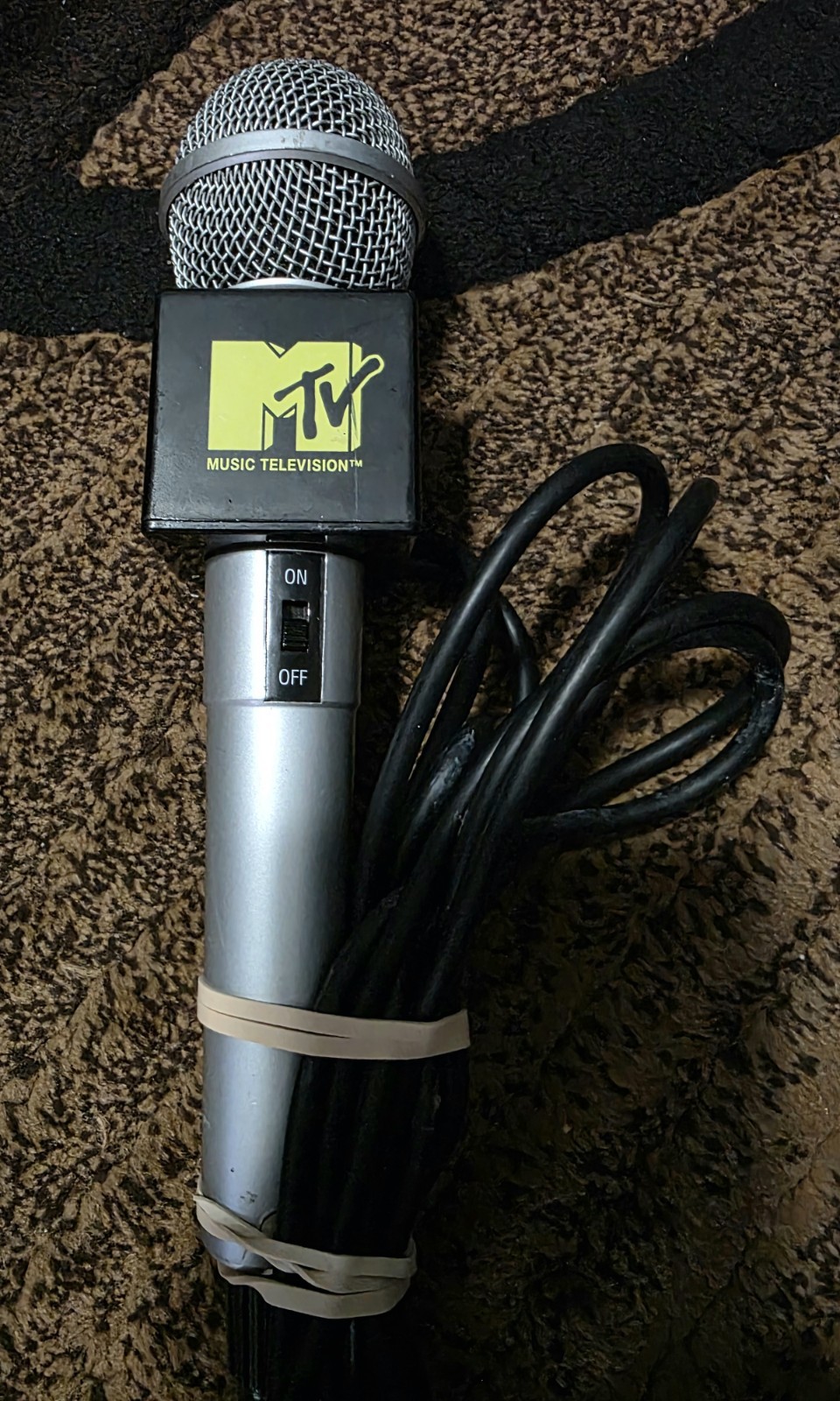 VINTAGE MTV MUSIC TELEVISION KARAOKE MICROPHONE MIC RETRO  10” LONG
