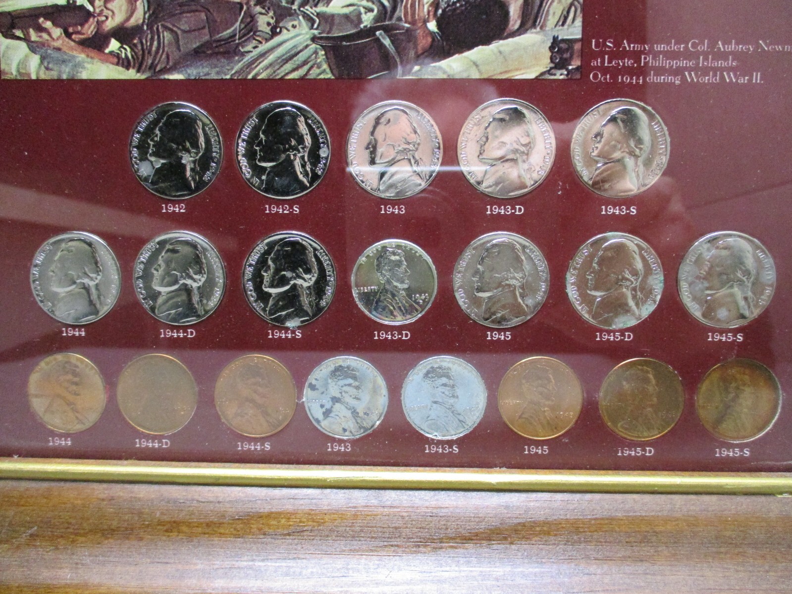 Jefferson Silver Nickel Set w/Steel & Copper Penny's 1942 to 1945 Victory Years