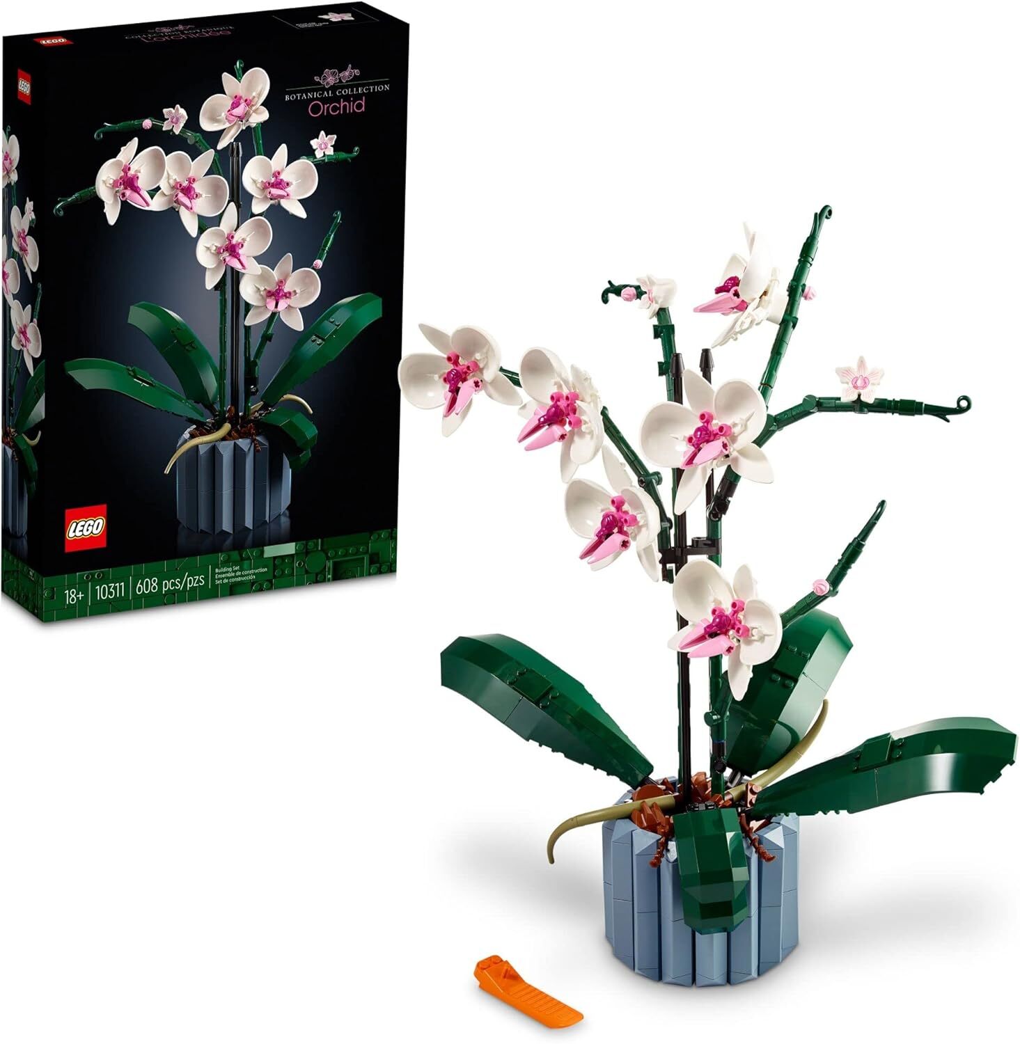 LEGO Botanicals Orchid - Artificial, Fake Indoor Flowers Building Set 10311