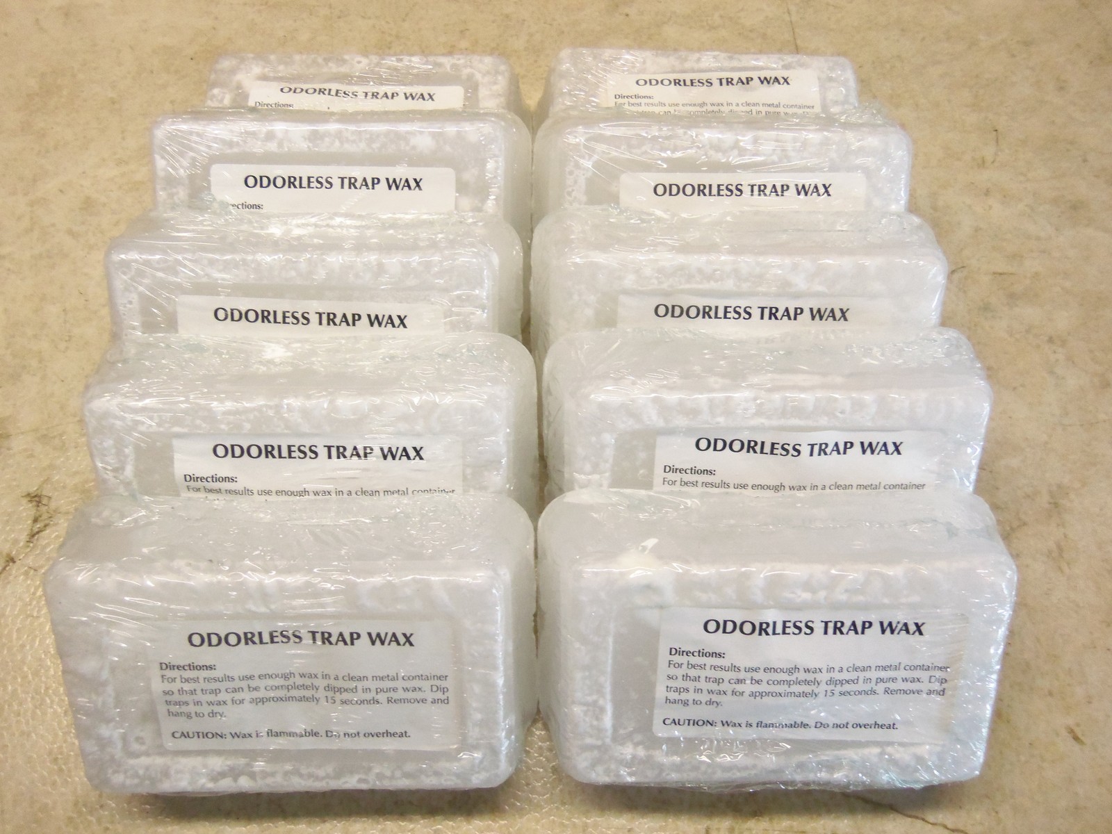 10 Pounds White Odorless Trap Wax   Traps  Trapping  Raccoon Mink Fox