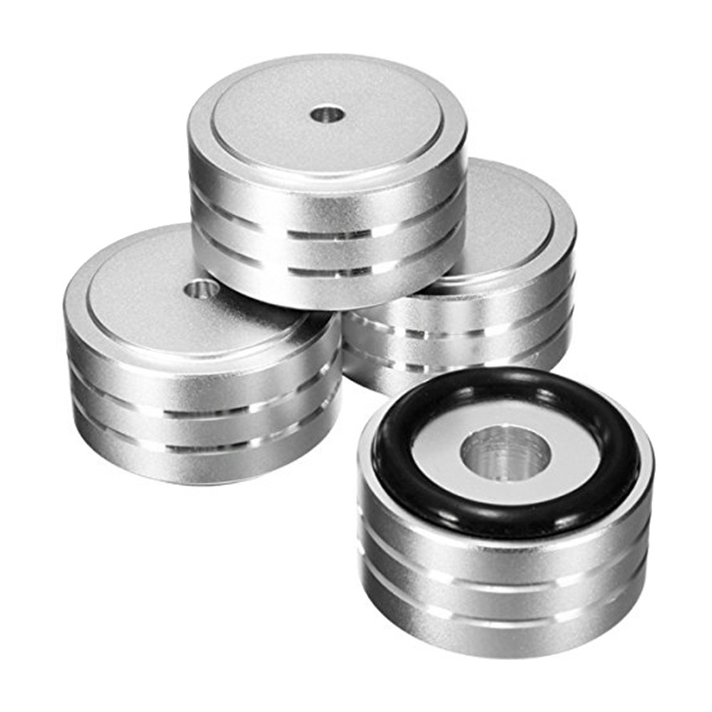 4Pcs 40X20mm Aluminum HIFI  Speaker Isolation Stand Turntable  Feet Pad3311
