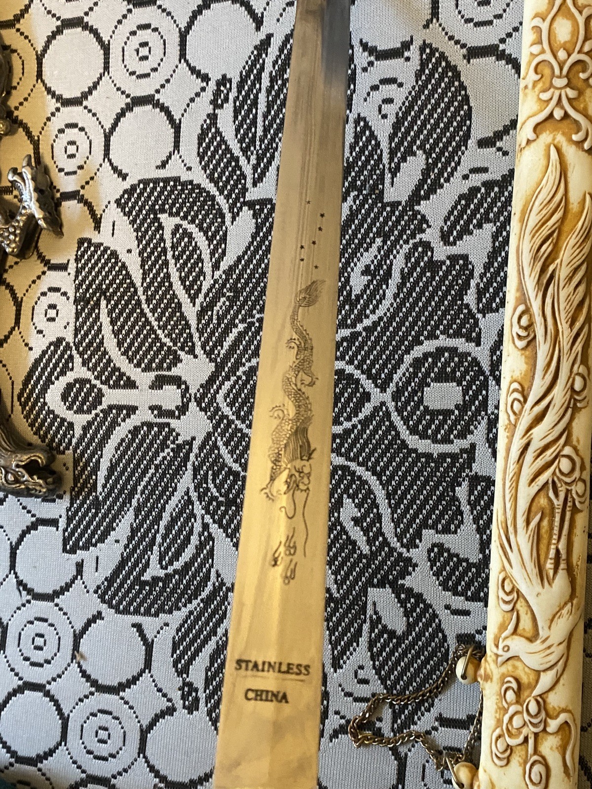 Rare Chinese dagger sword with holder