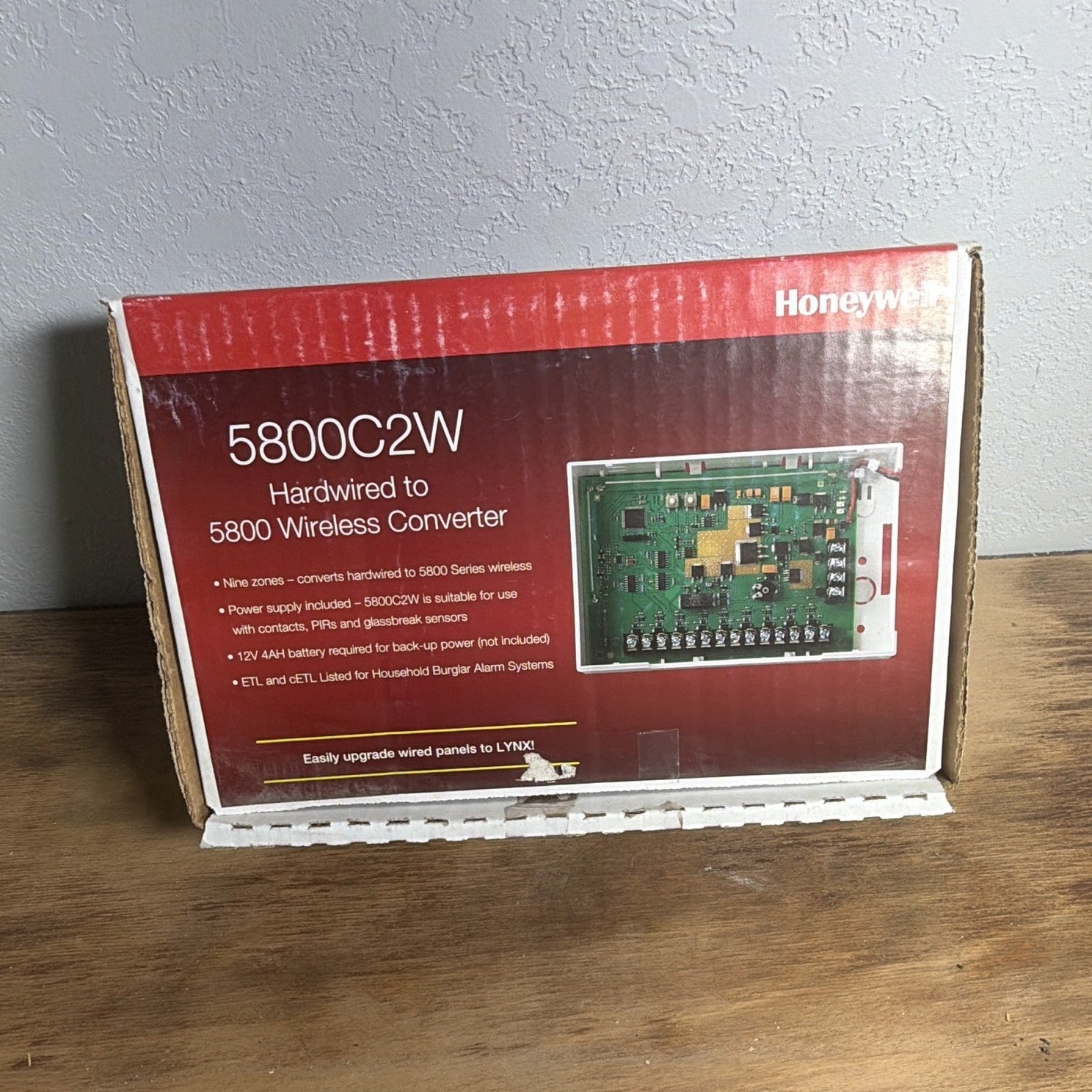 Honeywell 5800C2W Hardwired to 5800 Wireless Converter Control Panel