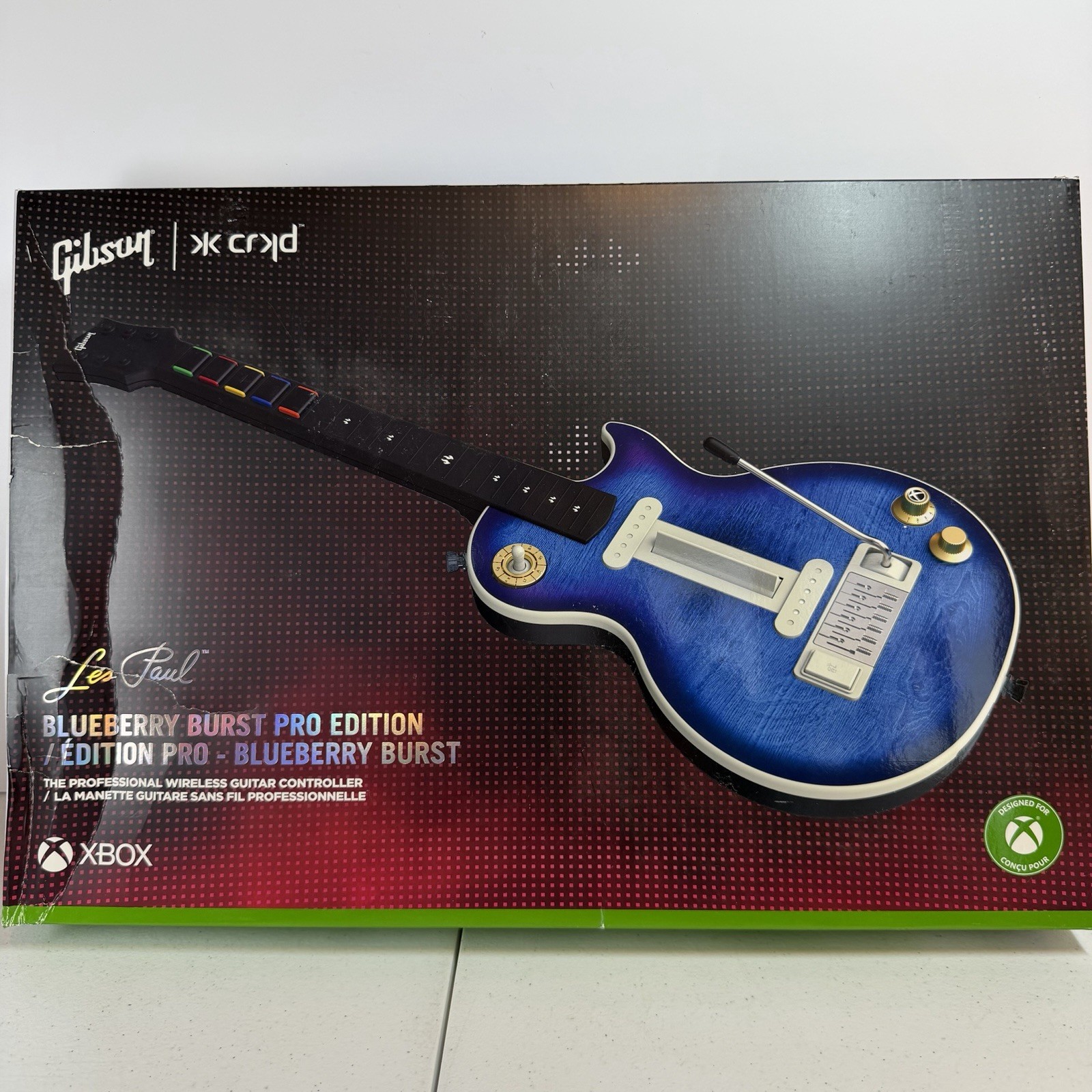 CRKD Gibson Les Paul Pro Guitar Blueberry Burst Controller Xbox X/S & PC