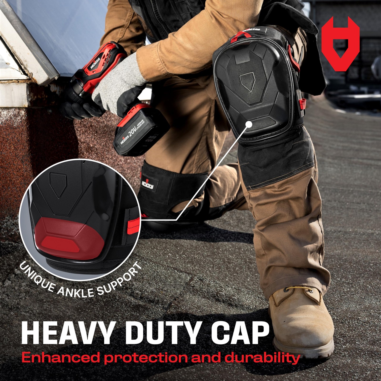 Professional Work Knee Pads for Men Construction with Ankle Support and Heavy...