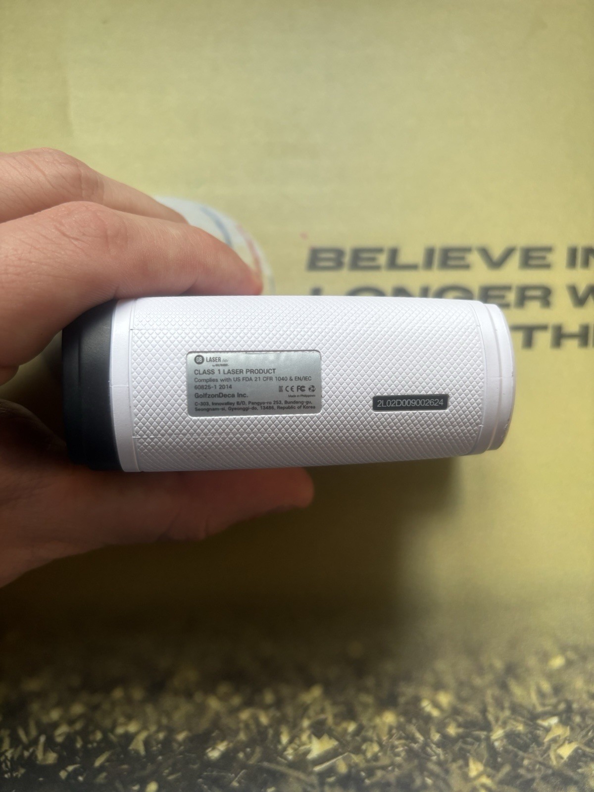 GolfBuddy Laser Lite Golf Rangefinder White With Good Battery
