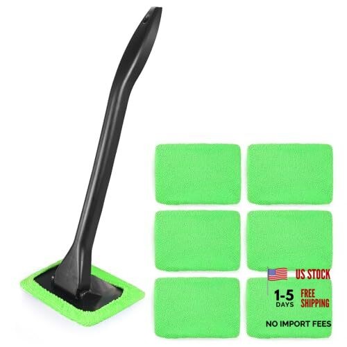 6PCS Windshield Cleaning Tool Car Window Cleaner with 5 Reusable and Green