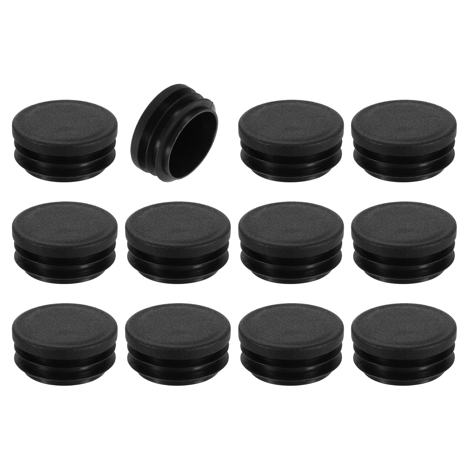 12 Pcs Round Plastic Plug Furniture Leg Pipe Insert 40mm(1.57 Inch)