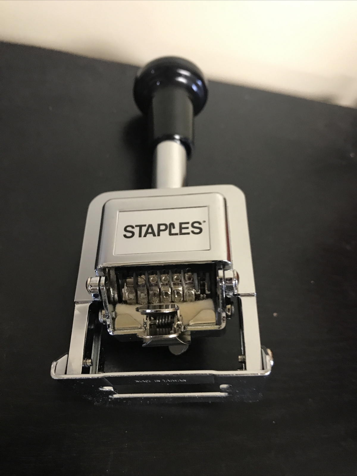 Staples Automatic Numbering Machine, New In Box- 6 Number Stamp Machine