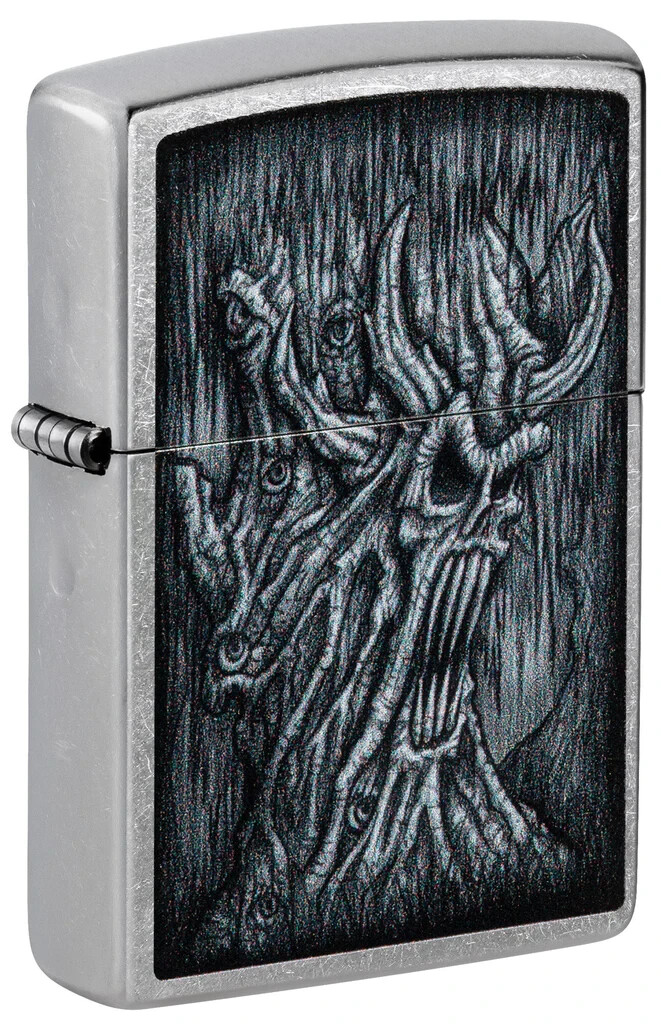 Zippo 48681, Evil Tree Design, Street Chrome Finish Lighter,