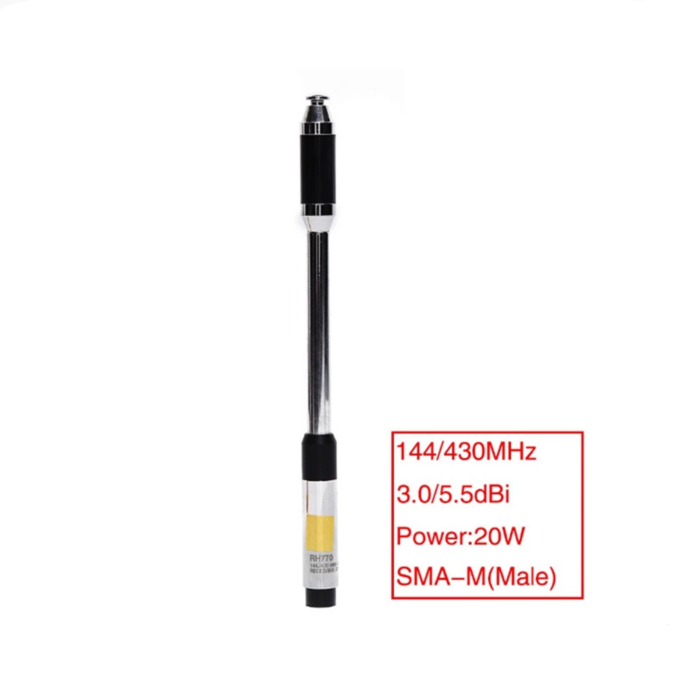 RH770 Dual Band 144/430MHz SMA-M (Male) Radio Antenna For YAESU PUXING BaoFeng