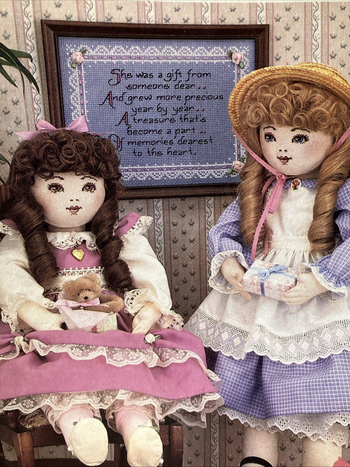Doll Face and Sampler Counted Crosstitch Pattern