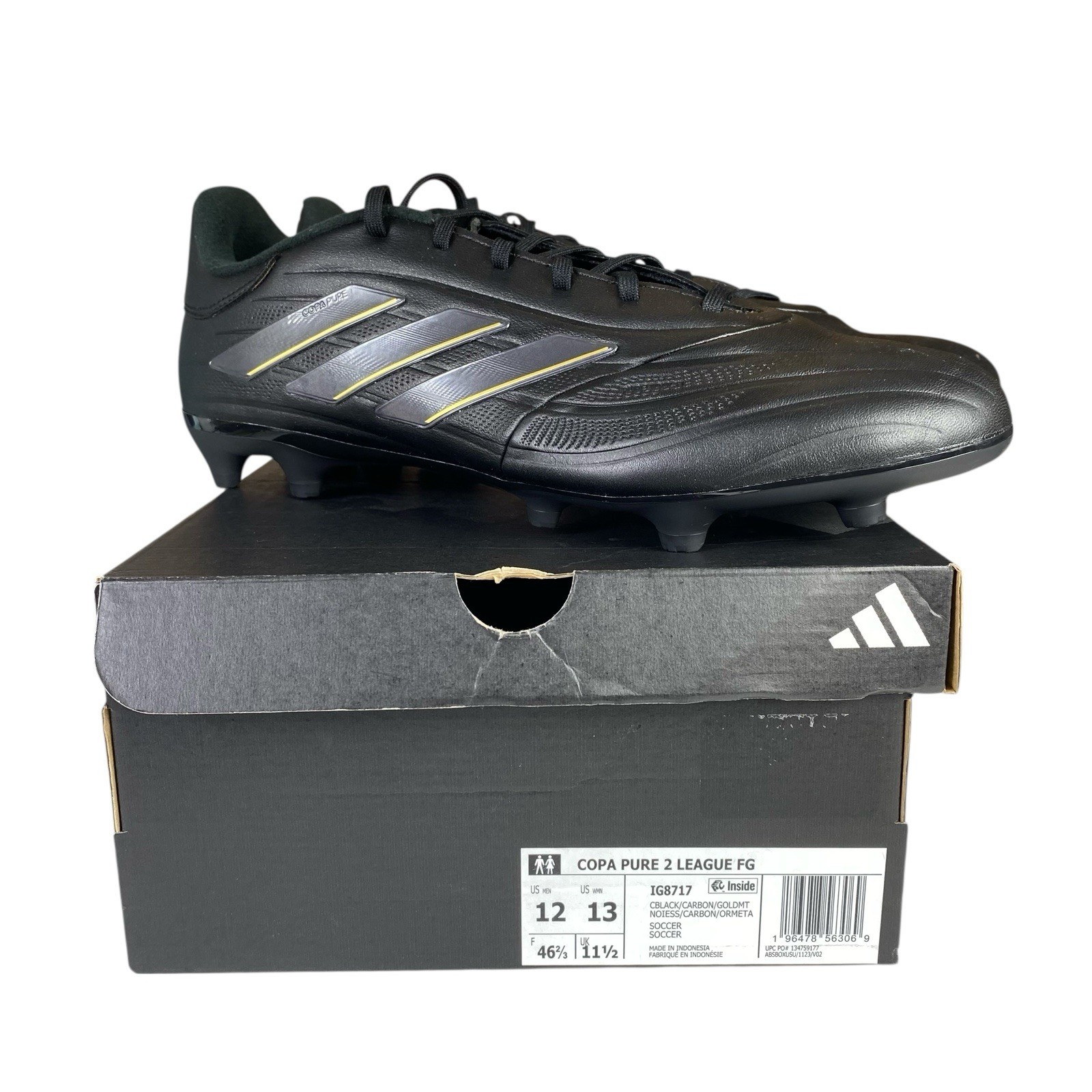 Adidas Men’s Copa Pure 2 League Firm Ground Soccer Cleats IG8717 Size 12