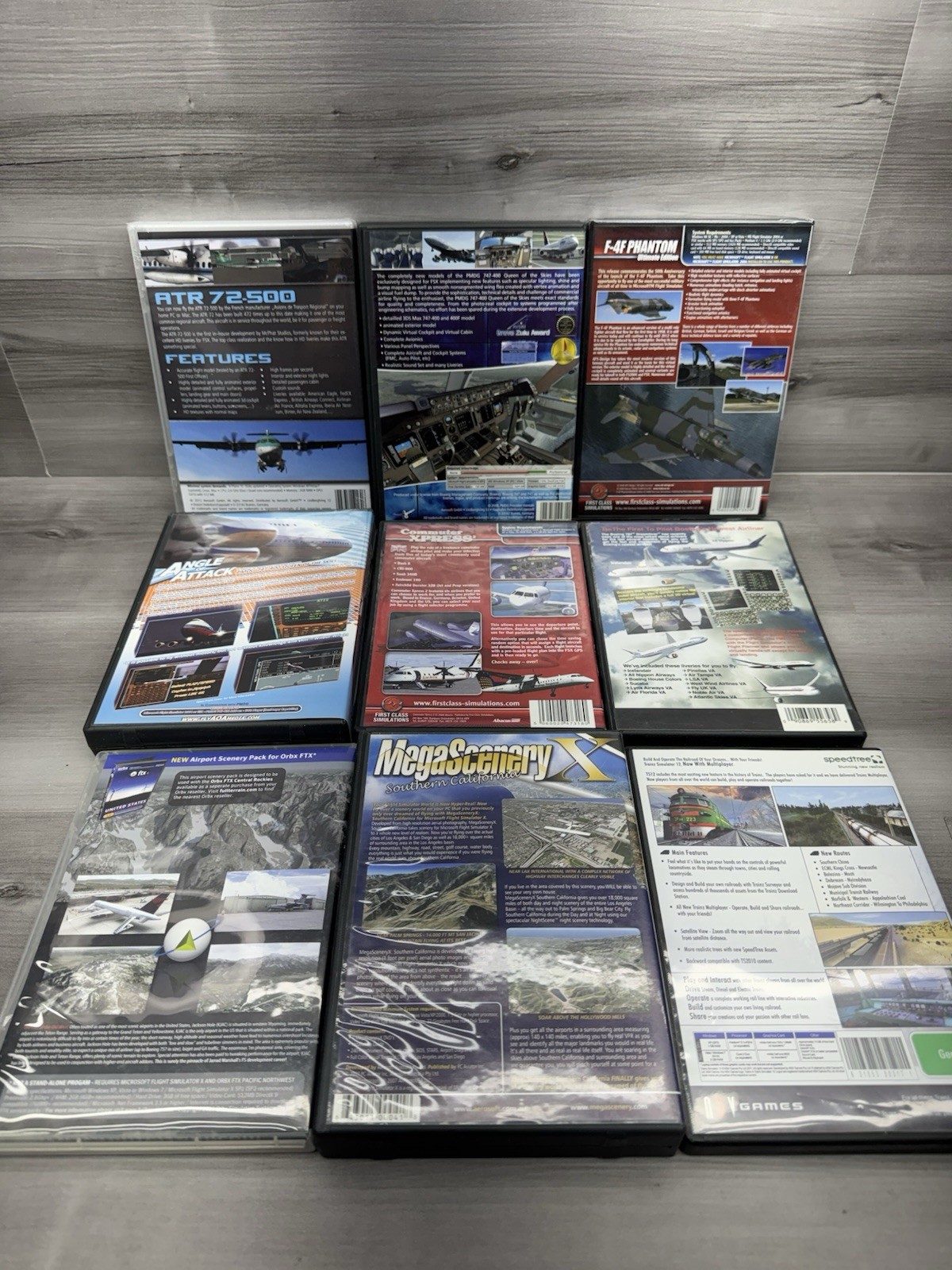 Large Lot Of Flight & Train Simulator Software Add-ons& Aviation Test Prep DVDs