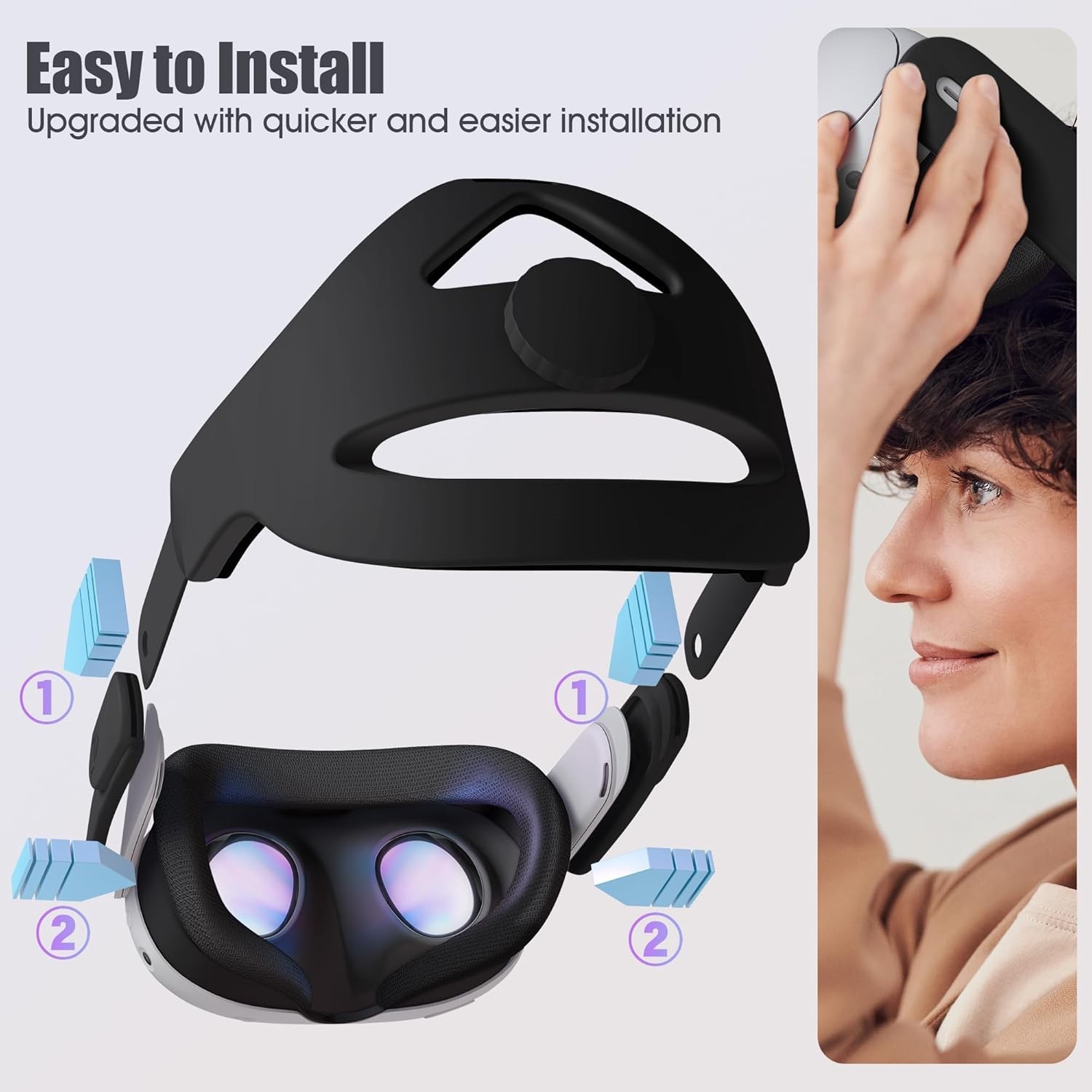 Head Strap for Quest 3S 3 2 VR Compatible with Cushions Comfortable Support