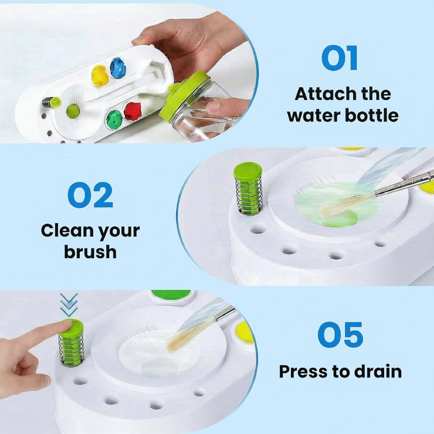 2026 Upgraded Paint Brush Cleaner for Artists, Kids Easter Painting Station w...