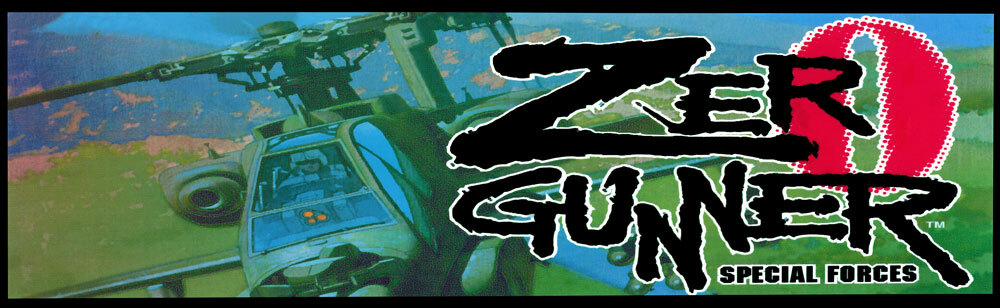 Zero Gunner Arcade Marquee 26" x 8"