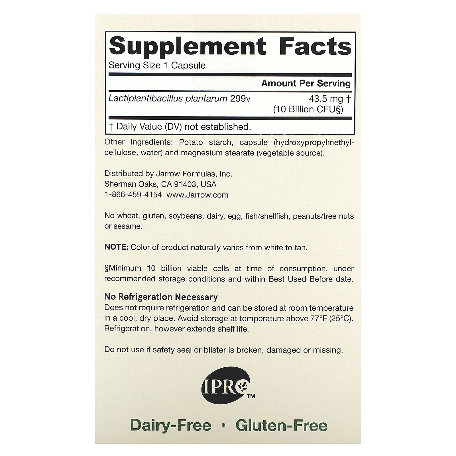 Vegan Ideal Bowel Support, 10 Billion CFU, 30 Veggie Capsules