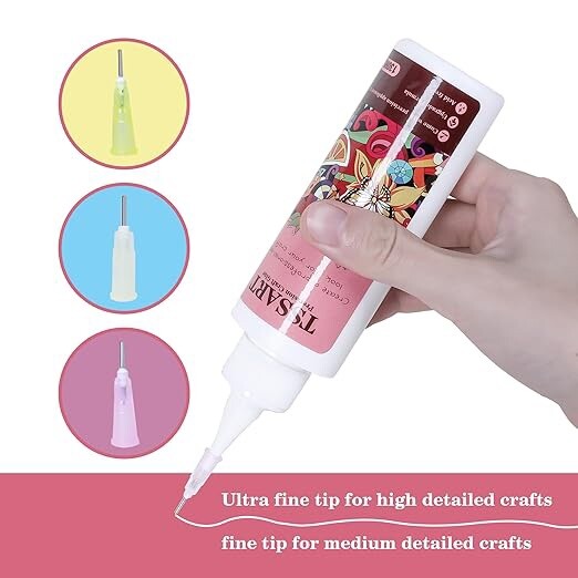 Precision Craft Glue Tip Kit 4.4 fl oz 130ML Acid Free Dries Clear Discontinued