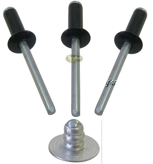 Multi Grip Small Head FLAT BLACK Rivets Pop Rivet 50ct 3/16" Multi-grip IMCA