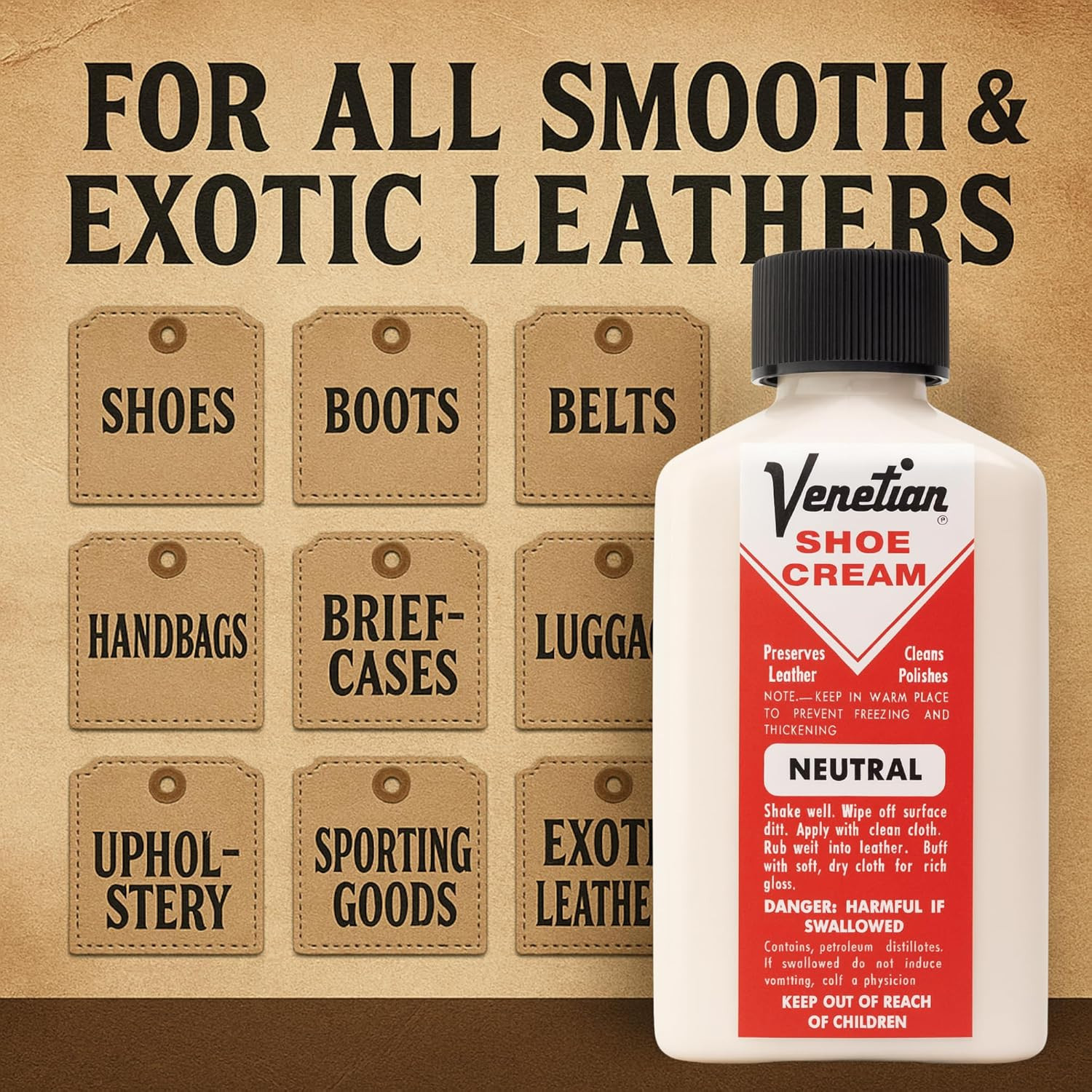 Shoe Cream, 3 Ounces, Neutral