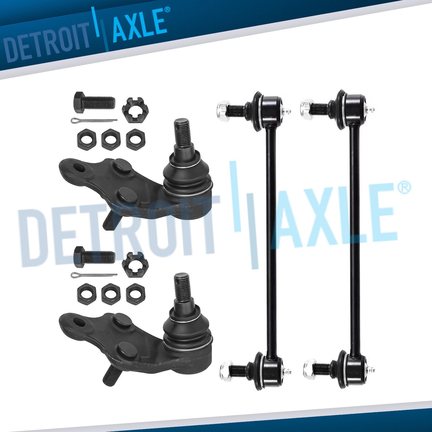 Front Lower Ball Joints + Sway Bars for 2007-2010 2012 Toyota Camry - USA Models