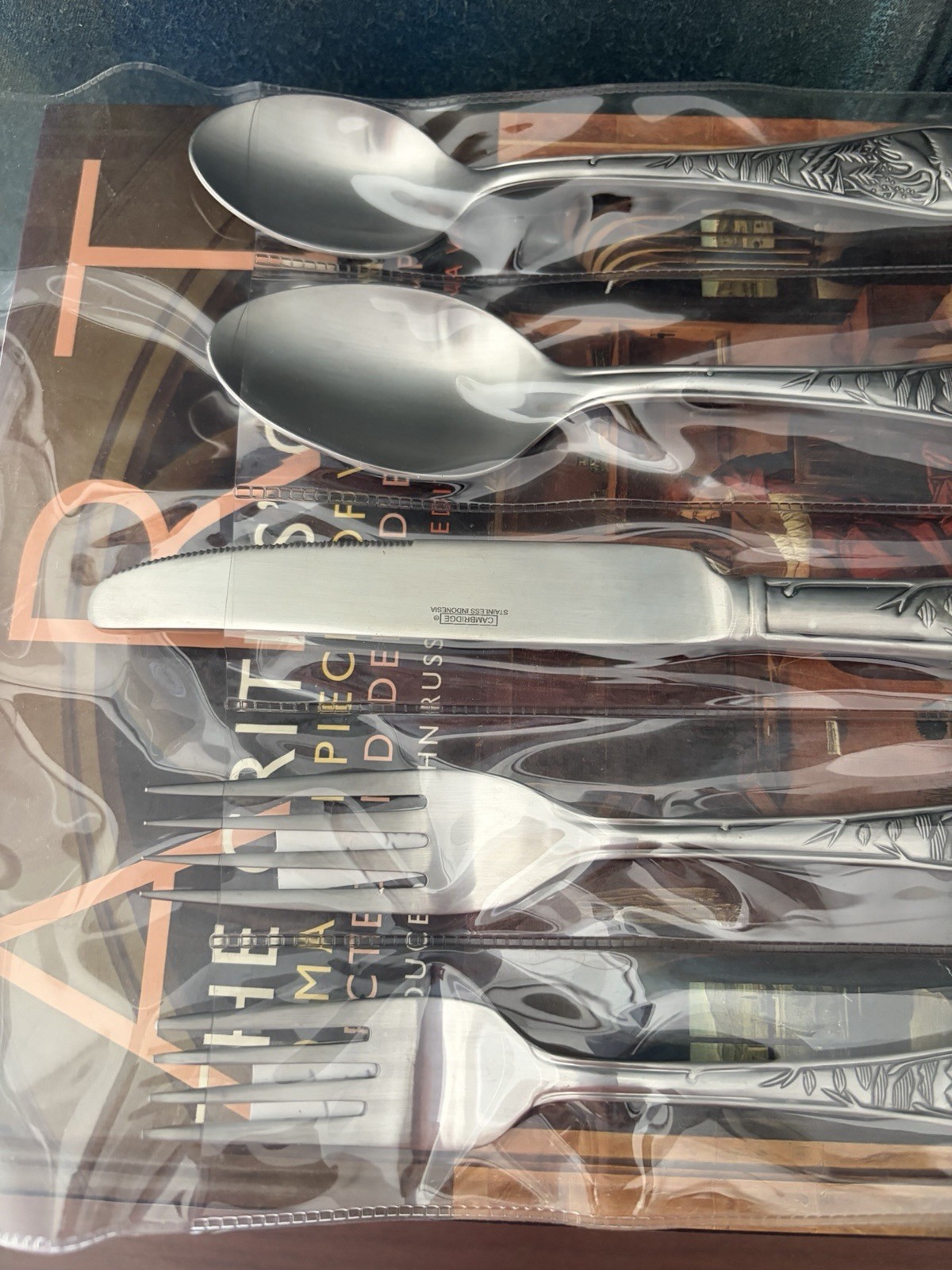 CAMBRIDGE Lab Stainless Steel Flatware DEER. Set 5 pc.