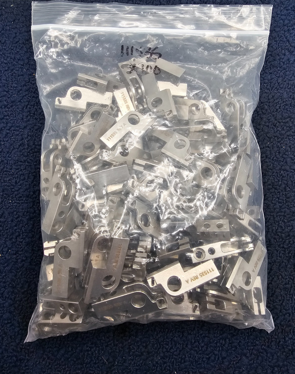 (QTY 100) 111535 REV A: Side Lay / Guide Blockde Block