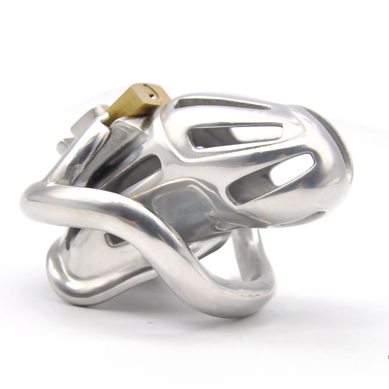 Stainless Steel Male Metal Chastity Device  Embedded Modular Design Ring