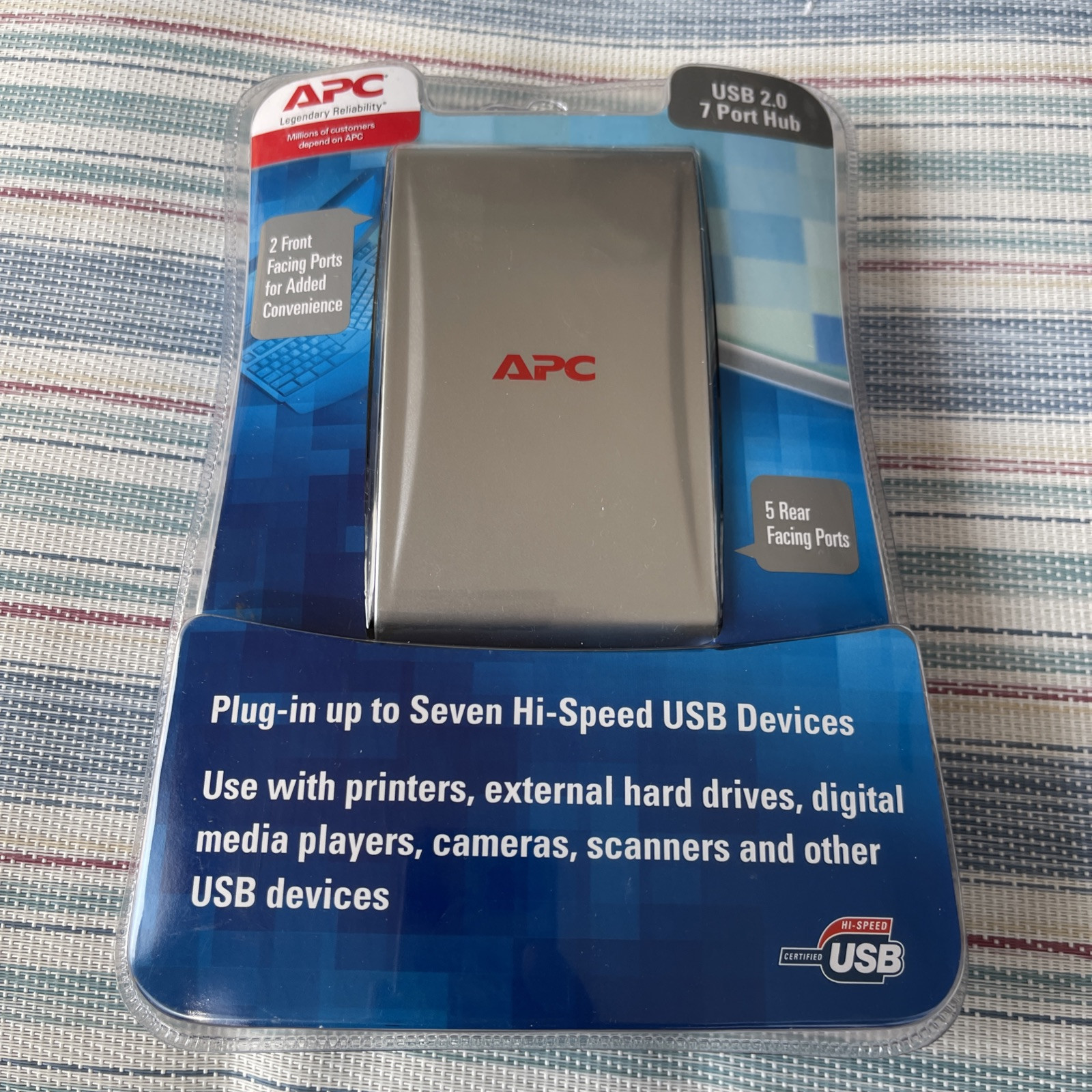 APC USB 2.0 7-Port Hub Brand New Factory Sealed.  6 Foot USB 2.0 Cable Included
