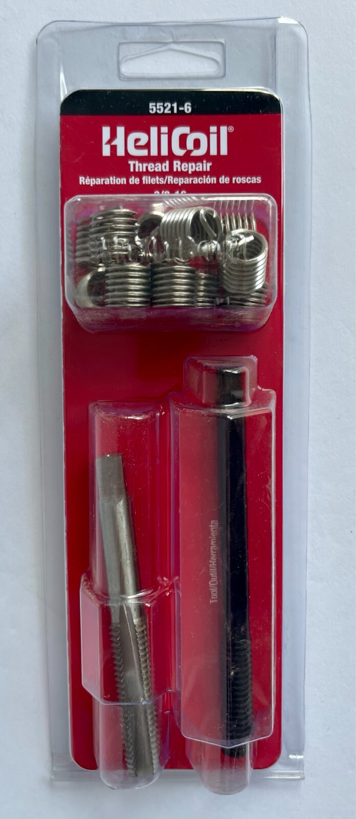 NEW - Heli-Coil SAE 3/8-16 Thread Repair Kit - 5521-6