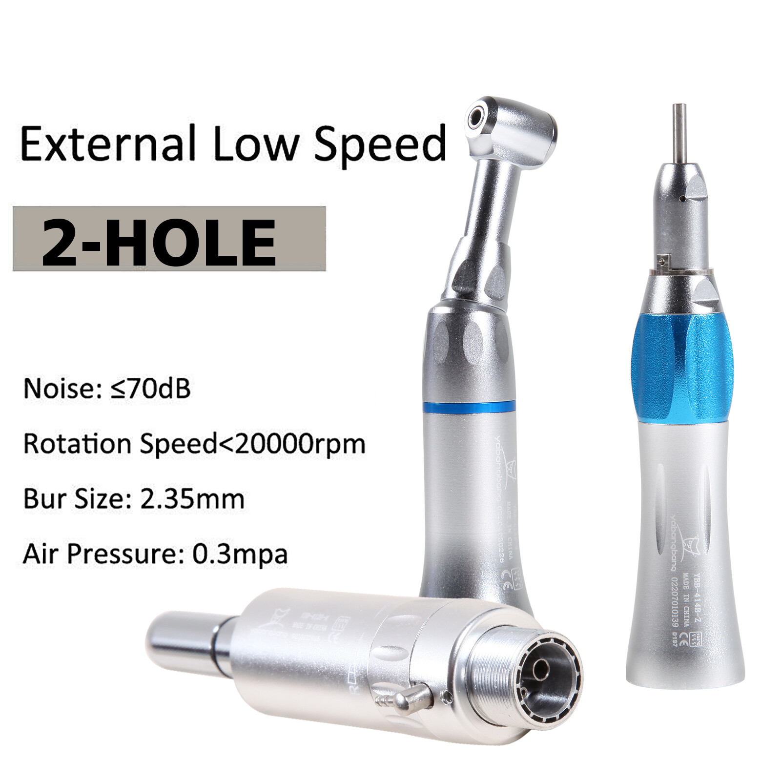 Dental Contra Angulo/ Baja Velocidad Pieza de Mano/ 2Hole Micromotor