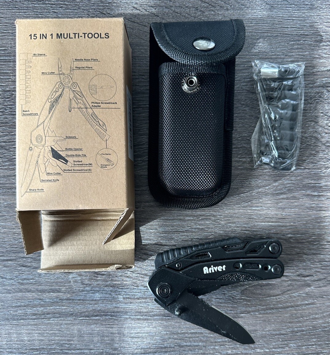 Ariver 15 in 1 Multi Tool - Brand New w/ Original Box , Carrying Case and Bits