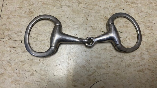 3.5" BIT Med/Wgt Solid MOUTH Eggbutt Snaffle VGC Miniature Horse STAINLESS Steel