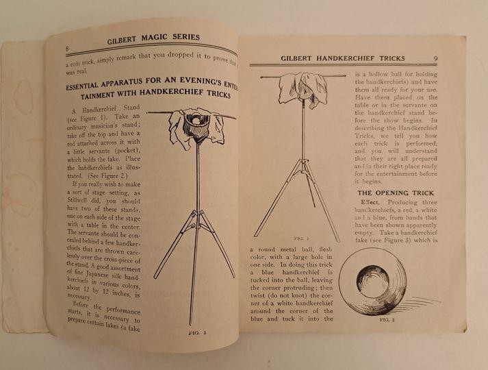 1920 A. C. Gilbert Handkerchief Tricks For Boys Magic Book