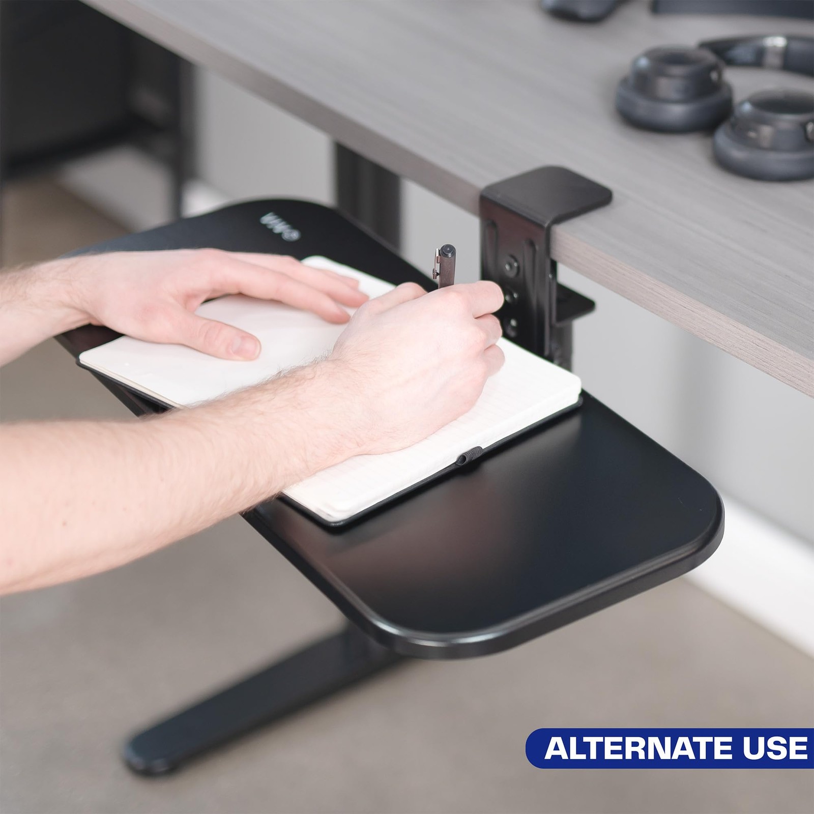 Clamp-on 23 x 10 inch Rotating Computer Keyboard and Mouse Tray, Extra Sturdy...