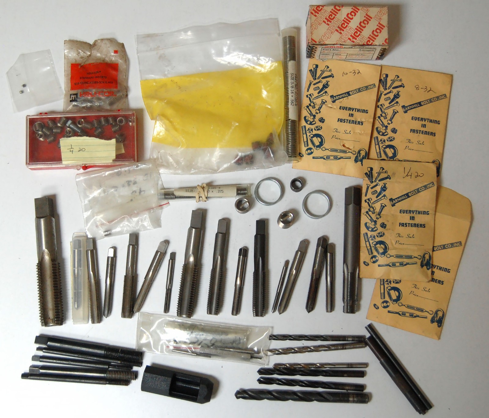 16 Assorted Helicoil Taps and Some Tools and Inserts Heli-Coil