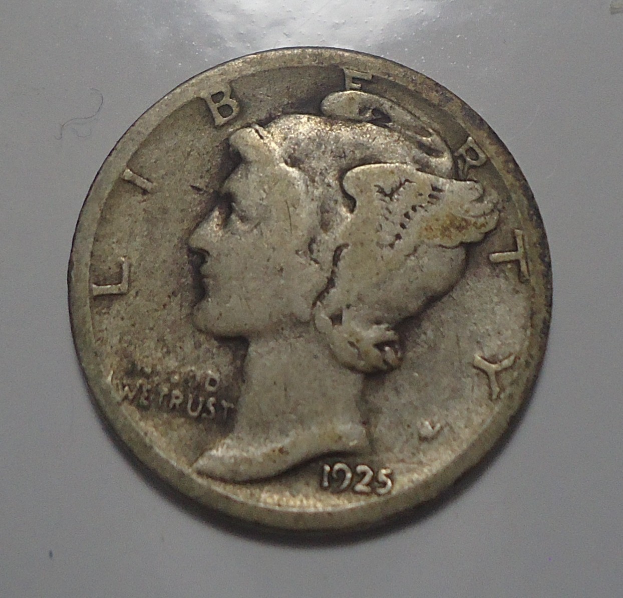 Choice Fine+/VF 1925 S San Francisco Mercury silver 10C dime FREE SHIPPING!