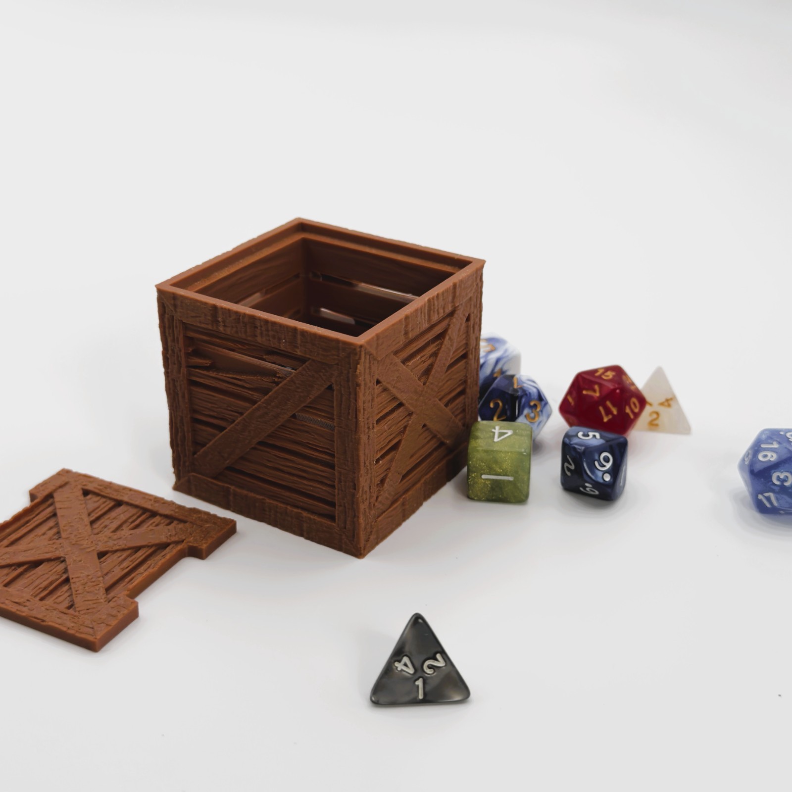 Dice Vault Crate Box for 2 Sets – DnD Organizer, RPG Dice Holder