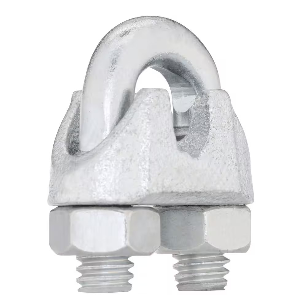 1/4 In. Zinc-Plated Wire Rope U-Bolt Clamp Set (8-Pack)