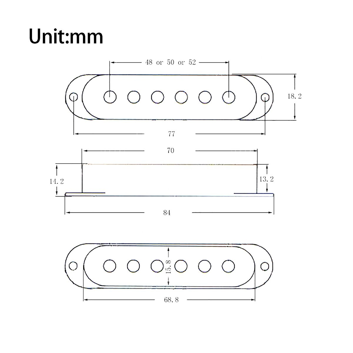 Electric Guitar SSS Pickup Cover,Knobs and Switch Tip Set Silver For FD ST SQ
