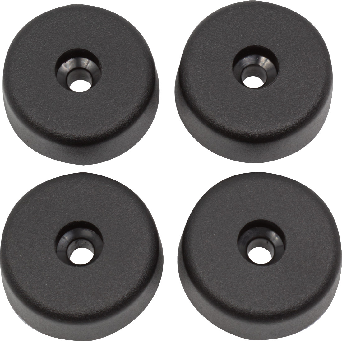 CED P-H9800 RADIO CABINET FEET SET OF 4 BLACK PLASTIC BUMPERS 1.6"D x 0.51"H
