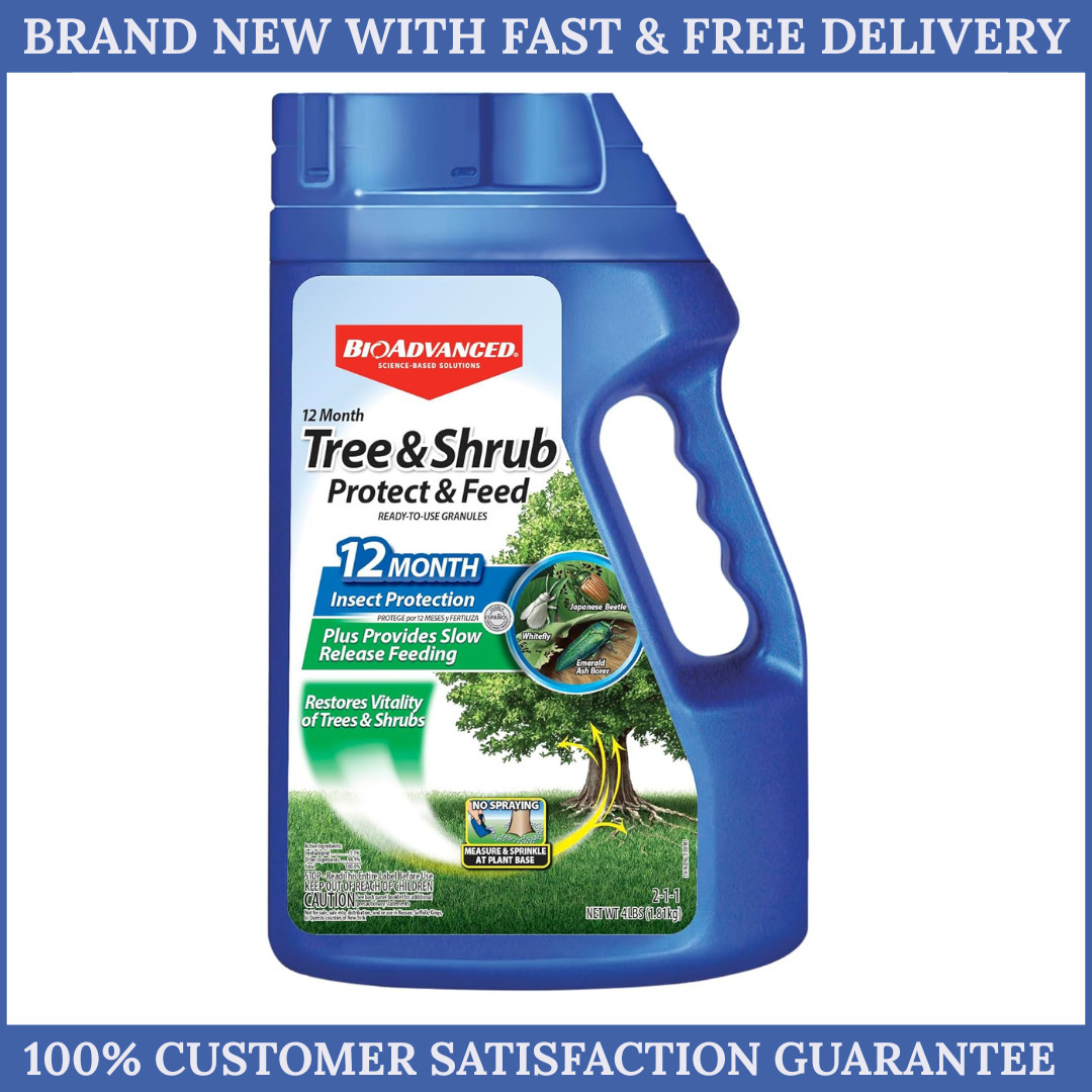 BioAdvanced Tree & Shrub Protect & Feed Granules 4 lb Plant Food Insect Control